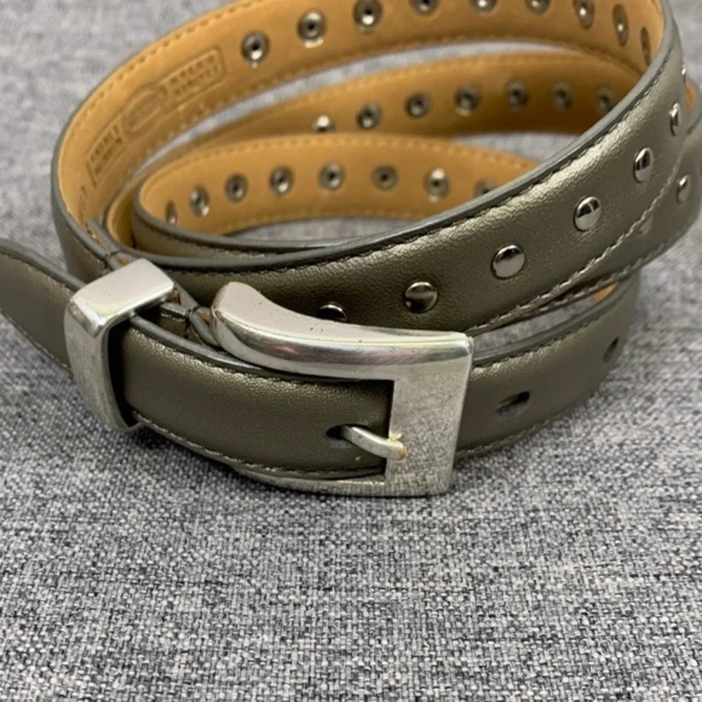 Fossil Metallic Studded Leather Belt‎ Large